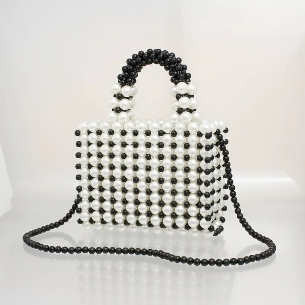 Luxury Pearl Beaded Bag – Handmade Evening Party Shoulder Purse
